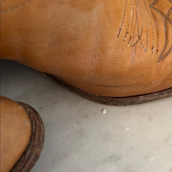 Boulet Classic Tan Leather Cowboy Boots - Picture 4 of 10